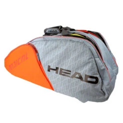 Head Radical Supercombi 9 Pack Racquet Bag (Grey/Orange) -Tennipro Store IMG 2924