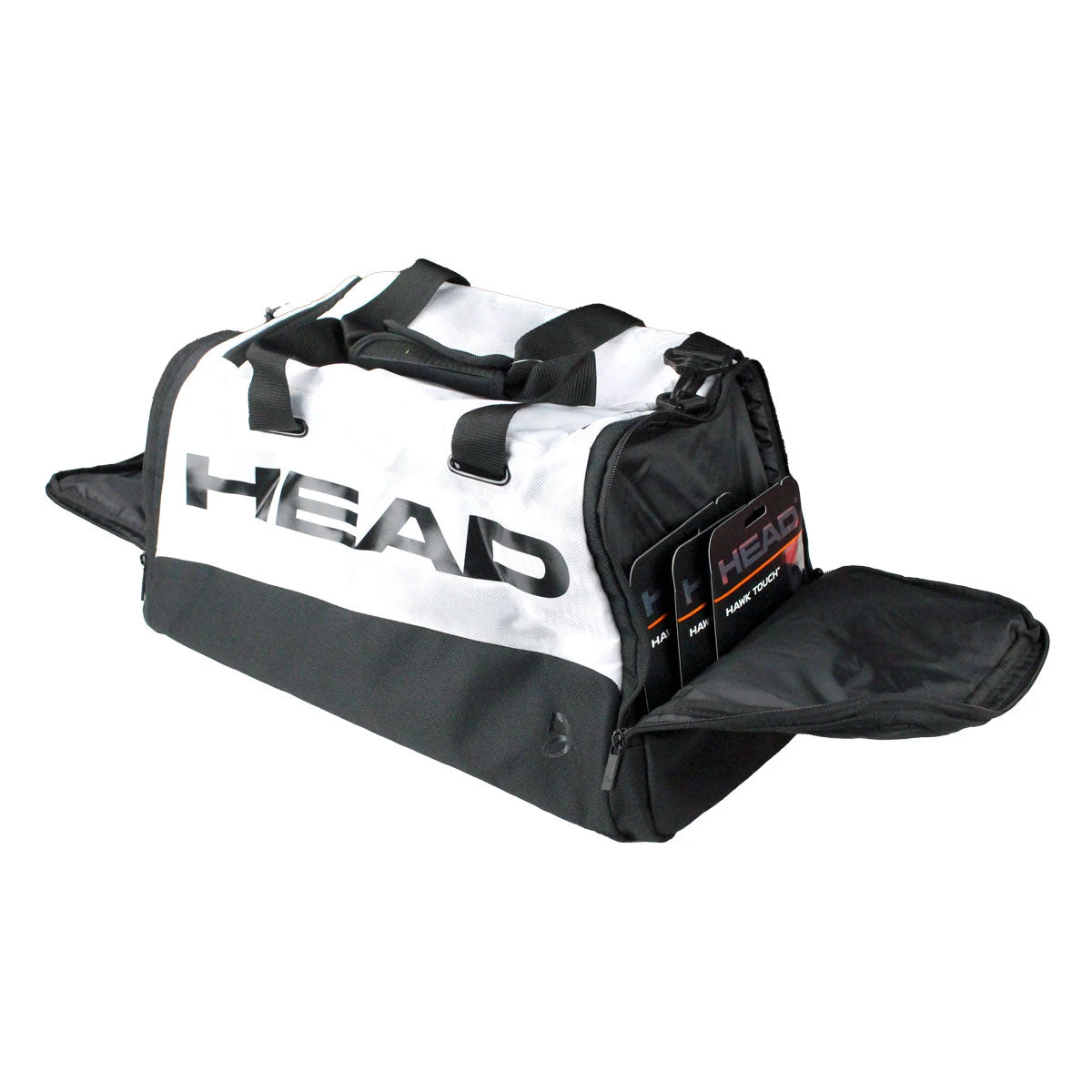 Head Novak Djokovic Duffel Bag (White/Black) 5 Head Novak Djokovic Duffel Bag (White/Black) - Image 3