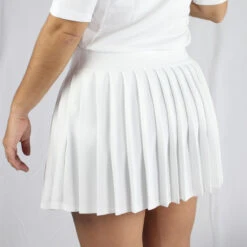 Lacoste Women's Built-In Shorty Pleated Skirt (White/Green) 11 Lacoste Women's Built-In Shorty Pleated Skirt (White/Green) -Tennipro Store IMG 3062