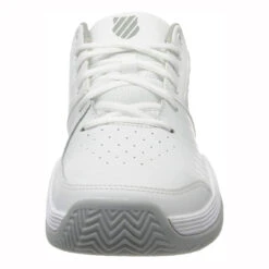 K-Swiss Court Express Clay Court Women's Tennis Shoe (White/Silver) -Tennipro Store K Swiss Court Express Womens White Silver Image Front