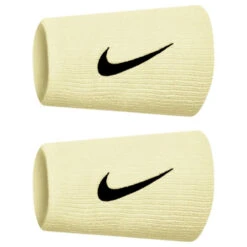 Nike Tennis Premier Doublewide Wristband (Yellow/Black)