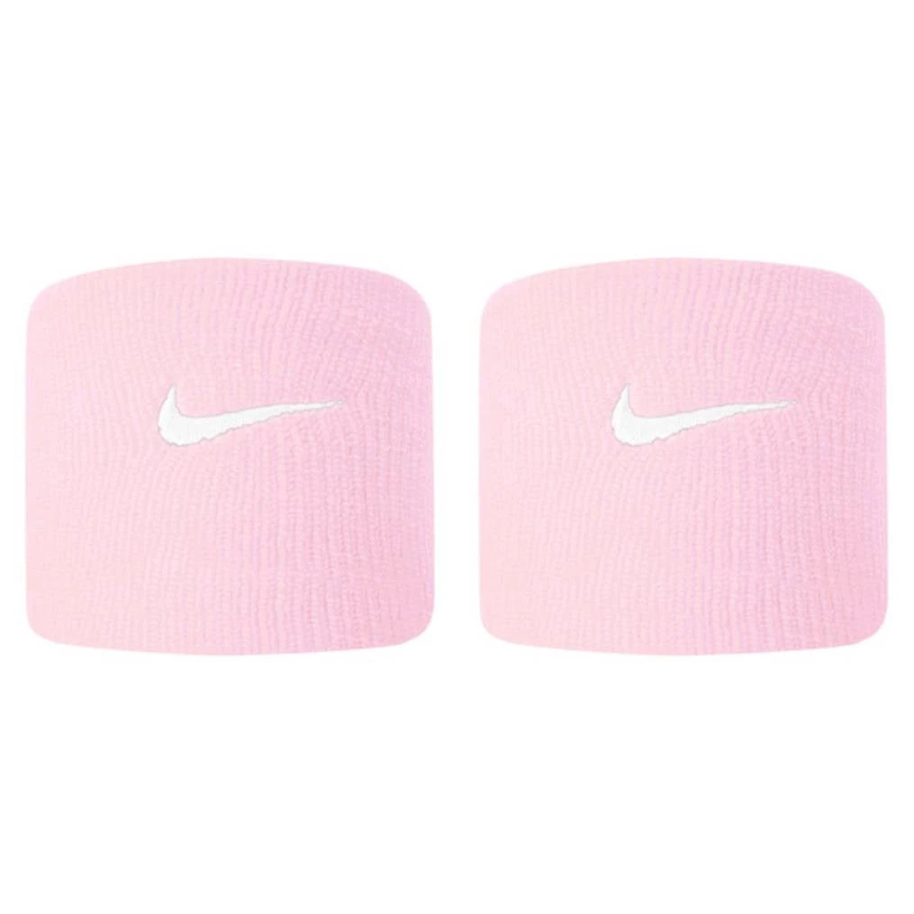 Nike Tennis Premier Wristbands 2 Pack (Pink Foam/White) 3 Nike Tennis Premier Wristbands 2 Pack (Pink Foam/White)
