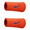 Nike Swoosh Doublewide Wristbands 2 Pack (Orange/Navy)