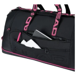 Head Coco Duffel 8 Pack Racquet Bag (Black/Pink) -Tennipro Store Presentation 283651 Coco Duffle Bag BKPK 4 1