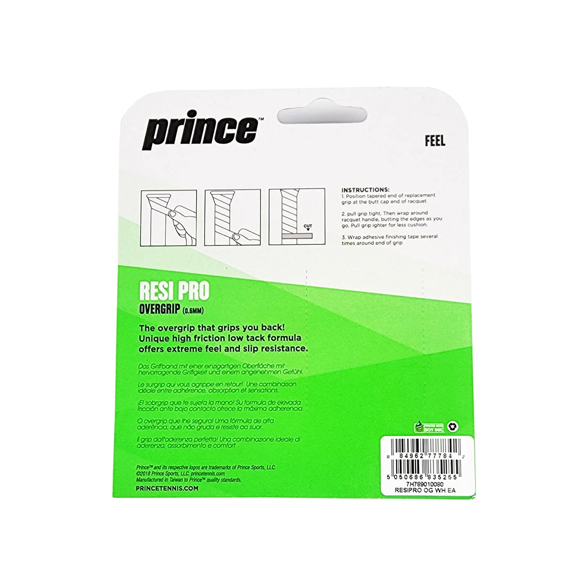 Prince ResiPro Overgrip 3 Pack (White) 4 Prince ResiPro Overgrip 3 Pack (White) - Image 2