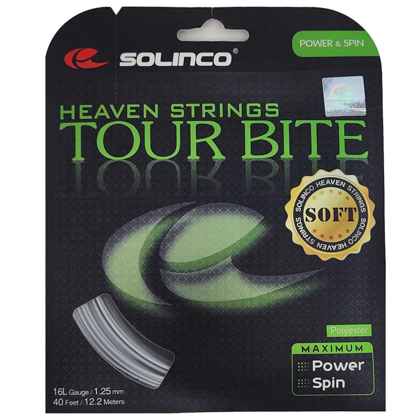 Solinco Tour Bite Soft 16L/1.25 Tennis String (Silver) 3 Solinco Tour Bite Soft 16L/1.25 Tennis String (Silver)