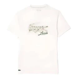 Lacoste Men's Ultra Dry Heritage Sport Tee Top (White)