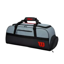 Wilson Clash Duffel Large Racquet Bag (Grey/Black/Infrared) 13 Wilson Clash Duffel Large Racquet Bag (Grey/Black/Infrared) -Tennipro Store WR8002401001 0 CLASH DUFFLE LARGE BL GY RD