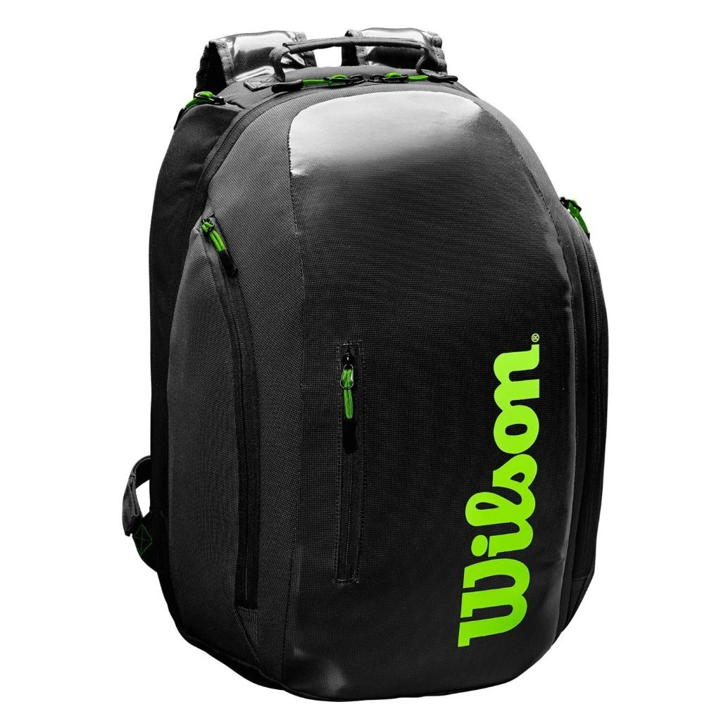 Wilson Super Tour Backpack Racquet Bag (Black/Green) 4 Wilson Super Tour Backpack Racquet Bag (Black/Green) - Image 2