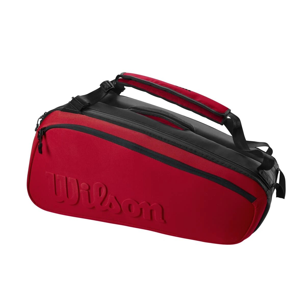 Wilson Clash V2 Super Tour 9 Pack Racquet Bag (Red/Black) 3 Wilson Clash V2 Super Tour 9 Pack Racquet Bag (Red/Black)