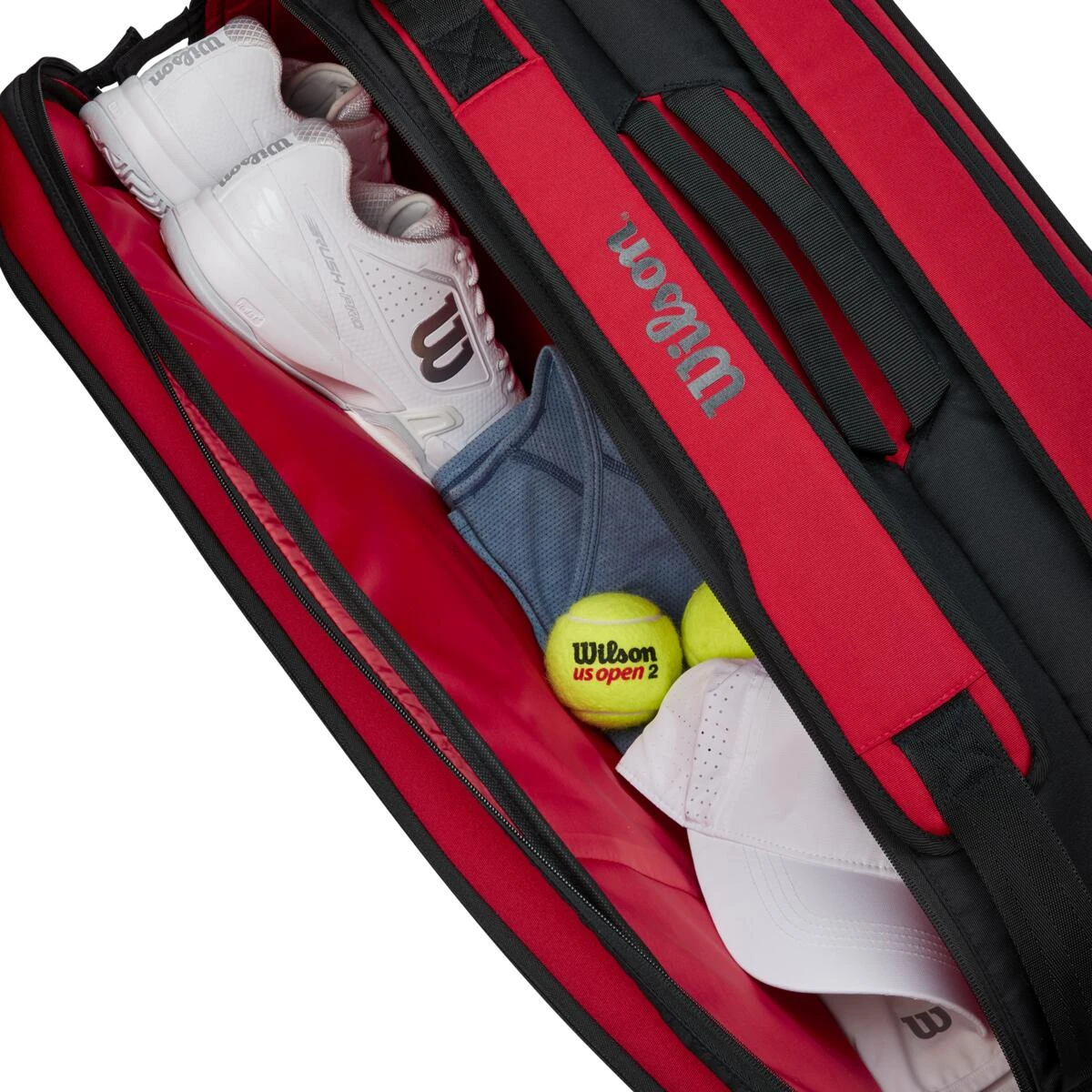 Wilson Clash V2 Super Tour 9 Pack Racquet Bag (Red/Black) 5 Wilson Clash V2 Super Tour 9 Pack Racquet Bag (Red/Black) - Image 3