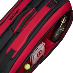 Wilson Clash V2 Super Tour 9 Pack Racquet Bag (Red/Black) 14 Wilson Clash V2 Super Tour 9 Pack Racquet Bag (Red/Black) -Tennipro Store WR8016401 7 Super Tour Clash 9PK RD BL.png.cq5dam.web .1200.1200