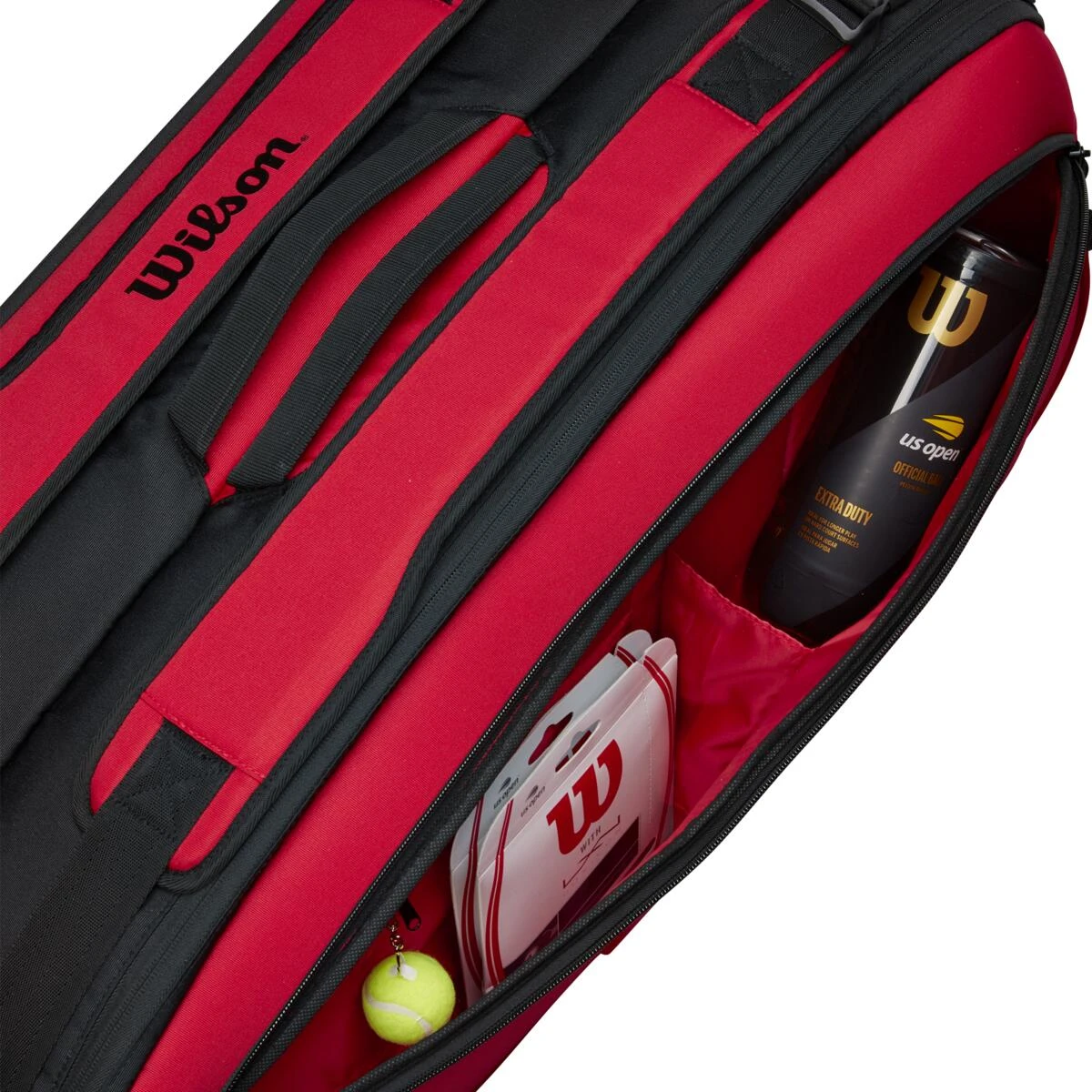Wilson Clash V2 Super Tour 9 Pack Racquet Bag (Red/Black) 7 Wilson Clash V2 Super Tour 9 Pack Racquet Bag (Red/Black) - Image 5