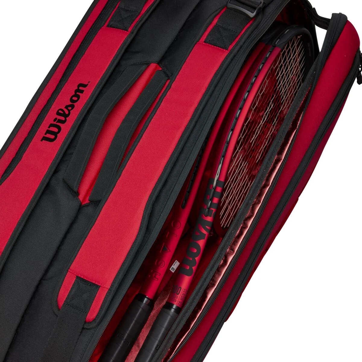 Wilson Clash V2 Super Tour 9 Pack Racquet Bag (Red/Black) 6 Wilson Clash V2 Super Tour 9 Pack Racquet Bag (Red/Black) - Image 4