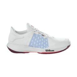 Wilson Kaos Swift Women's Tennis Shoe (White/Blue) -Tennipro Store WRS327570 0 KAOS SWIFT Womens WH ChambrayBlue Fig.png.cq5dam.web .1200.1200