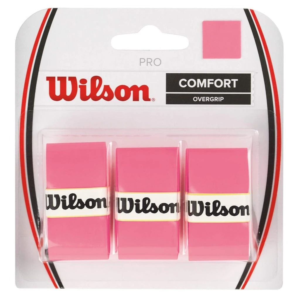 Wilson Pro Overgrip 3 Pack (Pink) 3 Wilson Pro Overgrip 3 Pack (Pink)