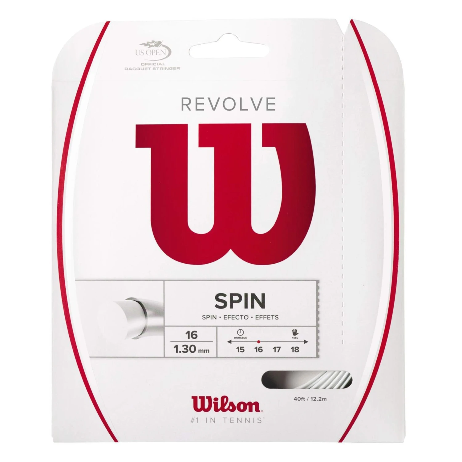 Wilson Revolve 16/1.30 Tennis String (White) 3 Wilson Revolve 16/1.30 Tennis String (White)