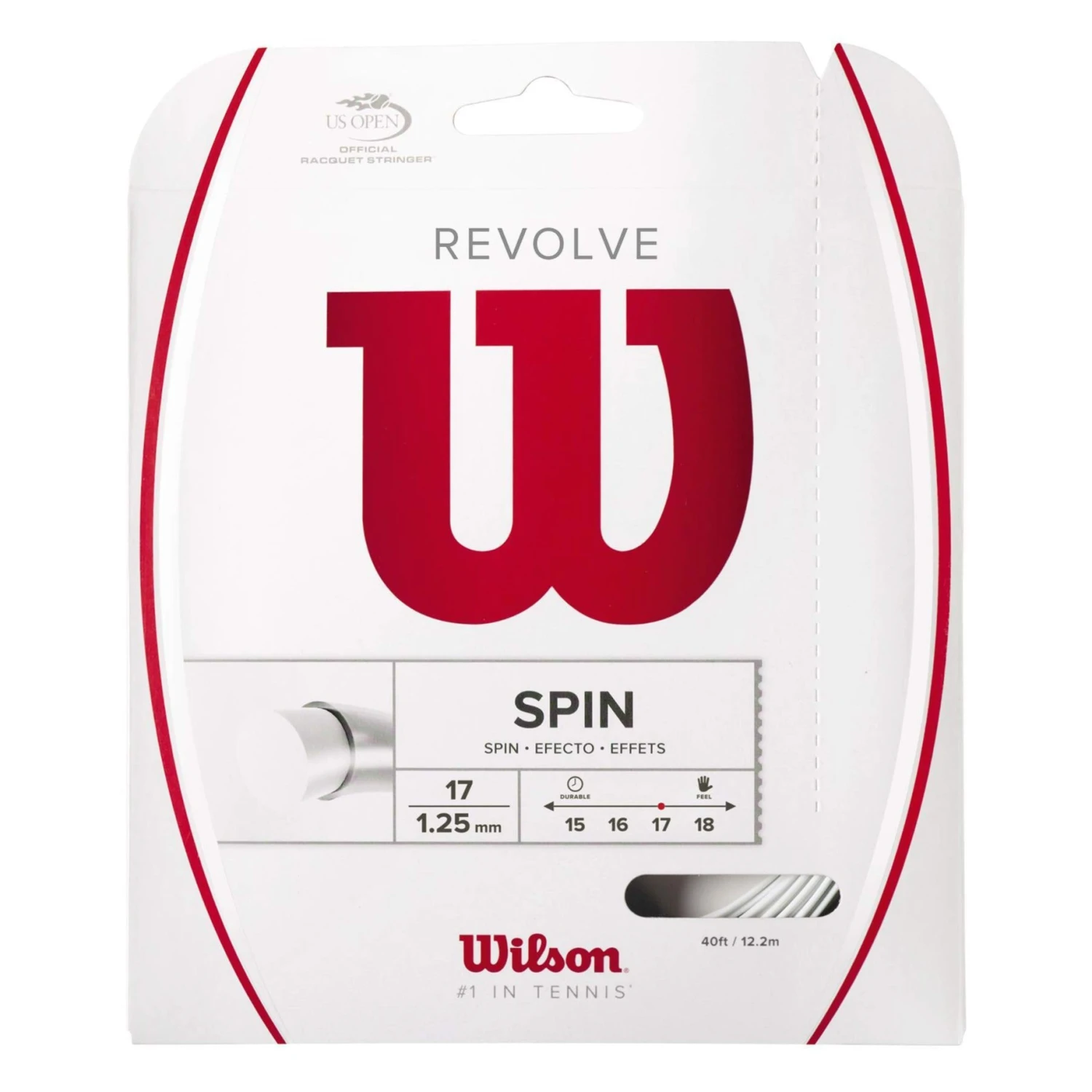 Wilson Revolve 17/1.25 Tennis String (White) 2 Wilson Revolve 17/1.25 Tennis String (White)