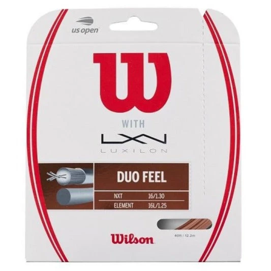 Wilson Duo Feel (Luxilon Element 16L / Wilson NXT 16) Hybrid Tennis String 3 Wilson Duo Feel (Luxilon Element 16L / Wilson NXT 16) Hybrid Tennis String