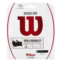 Wilson Revolve Spin 16/1.30 Tennis String (Black)