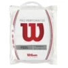 Wilson Pro Perforated Overgrip 12 Pack (White) -Tennipro Store Wilson Pro Overgrip Perforated 12Pack RacquetGuys