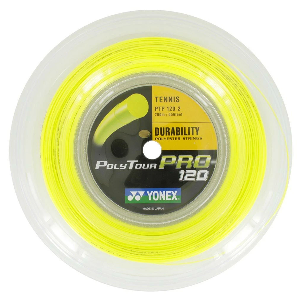 Yonex Poly Tour Pro 16L/1.25 Tennis String Reel (Yellow) 3 Yonex Poly Tour Pro 16L/1.25 Tennis String Reel (Yellow)