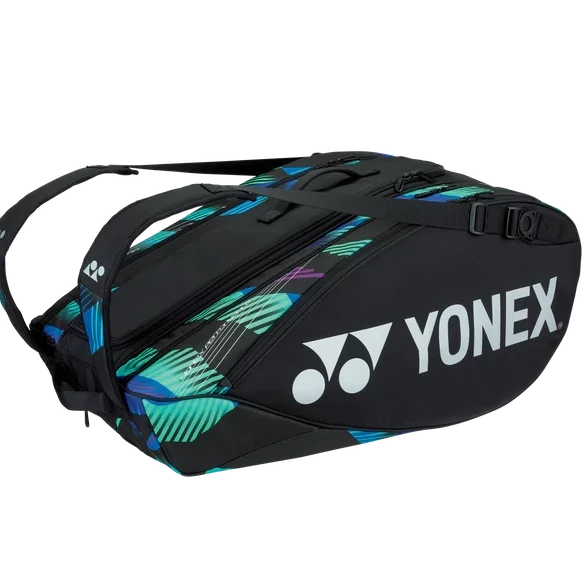 Yonex Pro 9 Pack Racquet Bag (Black/Green/Purple) 3 Yonex Pro 9 Pack Racquet Bag (Black/Green/Purple)