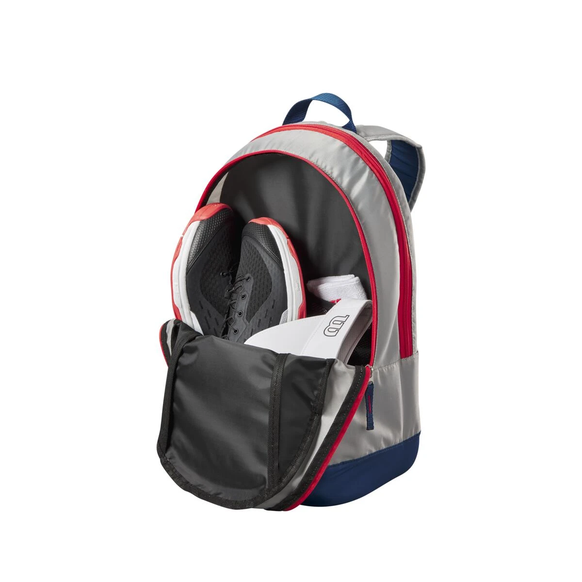 Wilson Junior Backpack (Grey/Blue/Red) 6 Wilson Junior Backpack (Grey/Blue/Red) - Image 4