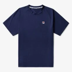 Fila Men's Short Sleeve Crewneck Top (Fila Navy) -Tennipro Store fila mens short sleeve crewneck top fila navy 148807