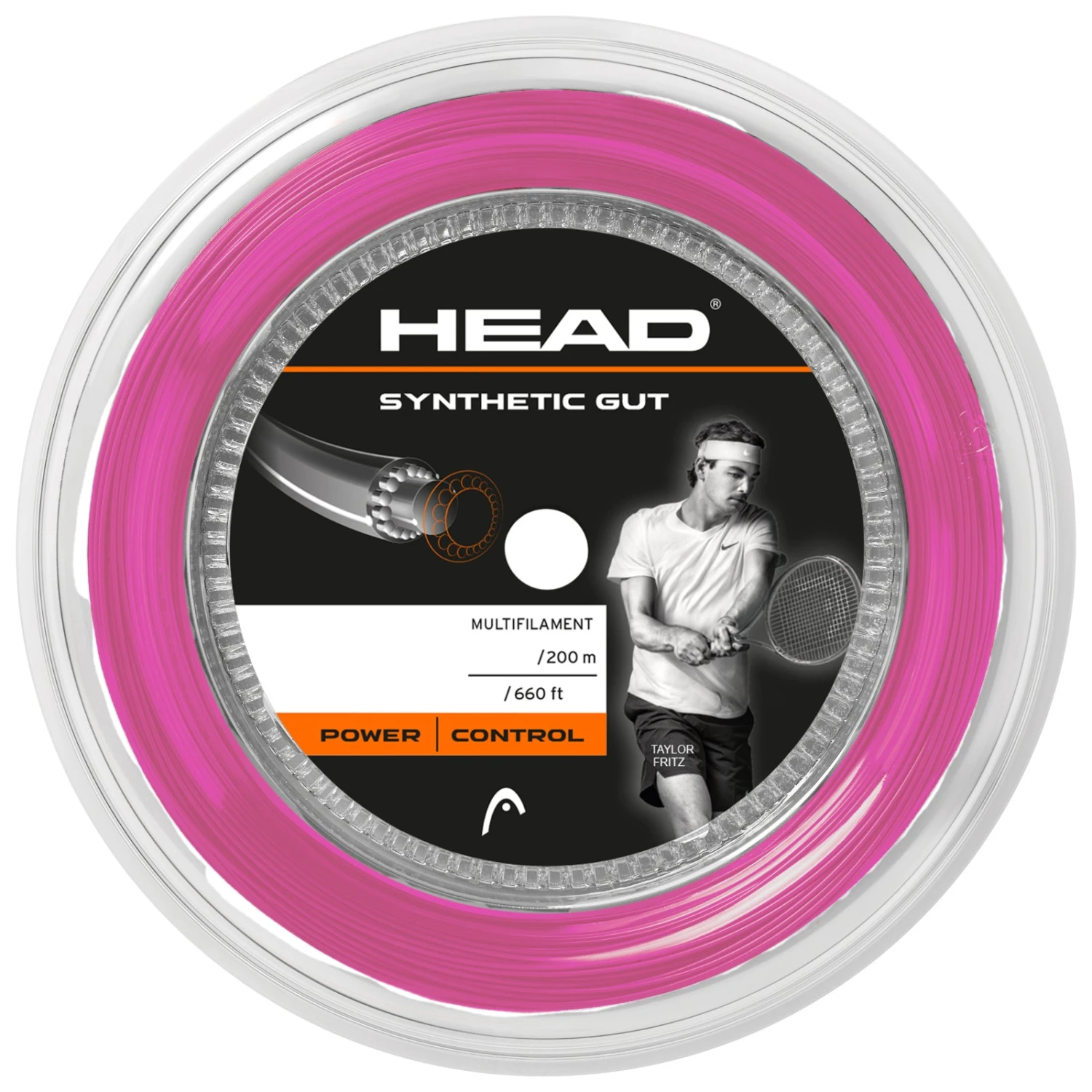 Head Synthetic Gut 17/1.25 Tennis String Reel (Pink) 3 Head Synthetic Gut 17/1.25 Tennis String Reel (Pink)