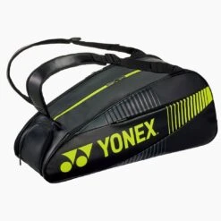 Yonex Active 6 Pack Racquet Bag (Black/Lime Green)