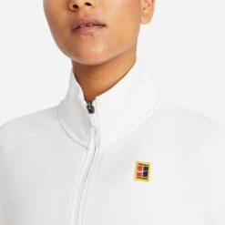 Nike Women's Dri-FIT Heritage Full Zip Jacket (White) -Tennipro Store nikecourt tennis jacket jHPpZl 2
