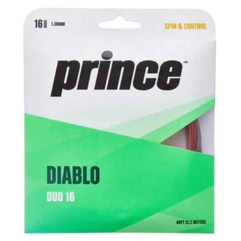 Prince Diablo Duo 16/1.30 Tennis String (Black/Red) 3 Prince Diablo Duo 16/1.30 Tennis String (Black/Red)