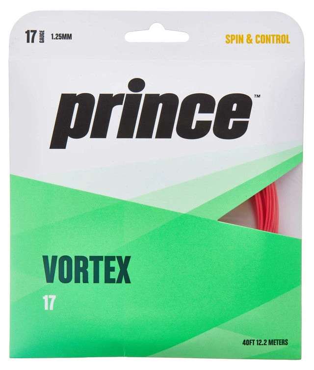 Prince Vortex 17/1.25 Tennis String (Red) 3 Prince Vortex 17/1.25 Tennis String (Red)