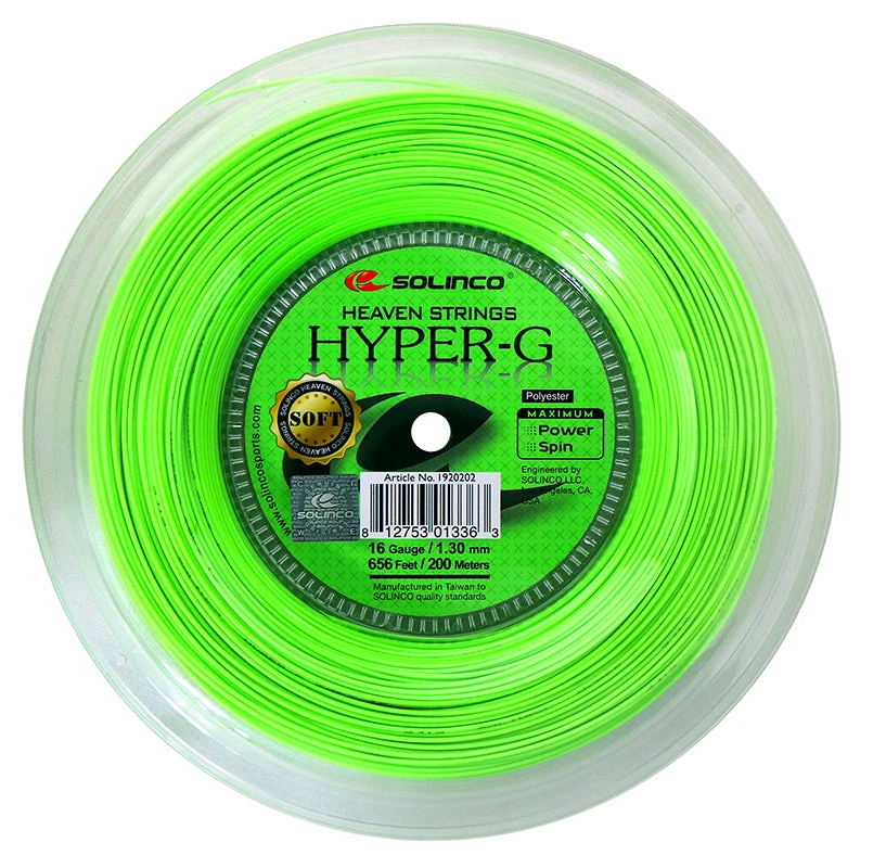 Solinco Hyper-G Soft 16/1.30 Tennis String Reel (Green) 3 Solinco Hyper-G Soft 16/1.30 Tennis String Reel (Green)