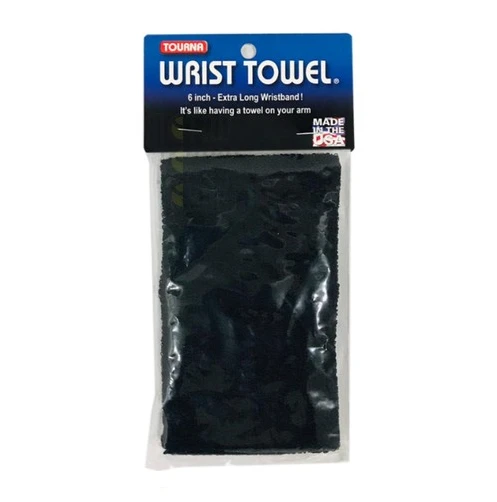 Tourna Wrist Towel 6" Extra Wide Wristband (Black) 3 Tourna Wrist Towel 6" Extra Wide Wristband (Black)