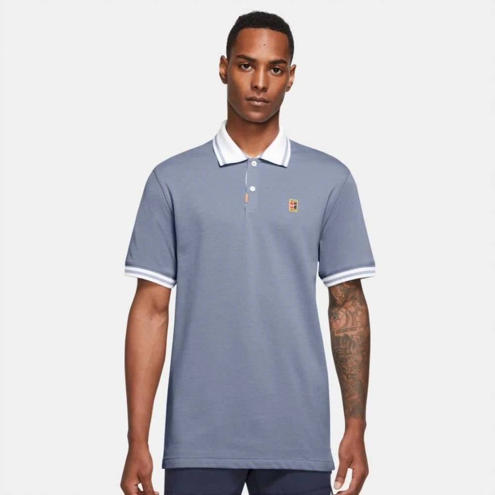Nike Men's Dri-FIT Slim-Fit NYC Slam Polo (Ashen Slate/White) 6 Nike Men's Dri-FIT Slim-Fit NYC Slam Polo (Ashen Slate/White) - Image 4